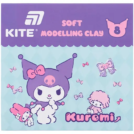 Пластилин восковой Kite Kuromi 8 цветов 160 г (HK24-082)