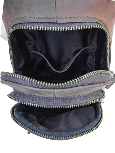 Чоловіча шкіряна сумка через плече Newery sum0026684 - фото 7