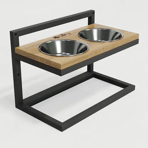 Hollky Flex M — миски на регульованій підставці для середніх собак (2 × 0.85 л) - фото 3