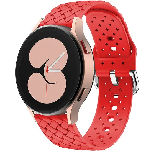 Ремешок для Samsung Galaxy Watch 7 - красный ширина крепления 20мм силикон Watchbands Twist (W48-2WB80605052) - фото 1