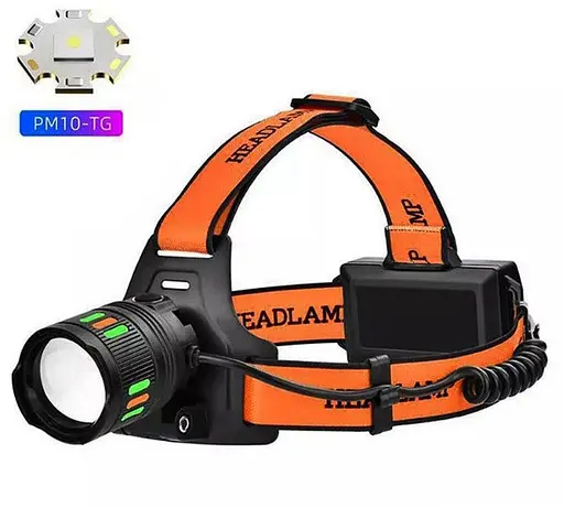 Налобний ліхтар Night Vision Fluorescence BL-T203-TG+COB функція Power Bank 2x18650 IP65 Type-C - фото 2