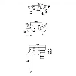 Смеситель для раковины настенный Paffoni Light излив 245 мм chrome LIG103CR70, Хром - фото 3