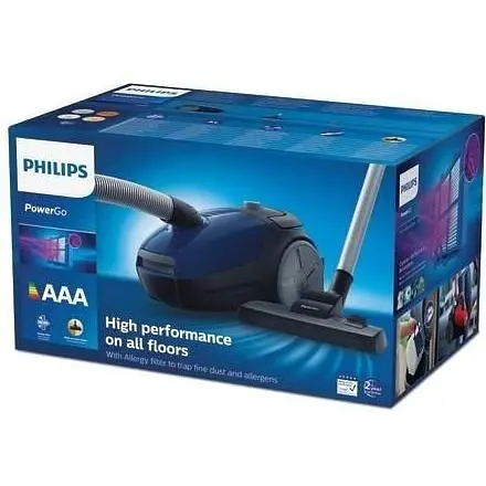 Пилосос Philips PowerGO мішковий 750 Вт синій (FC8240/09) - фото 6