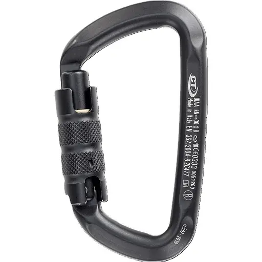 Карабін Climbing Technology D-Shape TG titan/red Black (1053-2C47700 XZD)