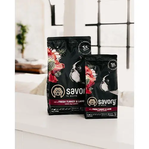 Сухой корм Savory Small для собак мелких пород, со свежим ягненком и индейкой, 8 кг - фото 5