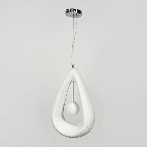 Гіпсовий світильник у білому кольорі 34х50 см | Арт. MJ40-330*500 WT | Line F - фото 7