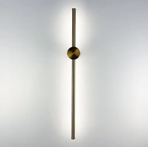 Сучасне лінійне бра в латунному каркасі довжиною 60 см Line F Арт. WJ014/600 AB - фото 2