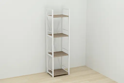 Этажерка 4/34 Ferrum-decor Серии Коннект 120x34x28 белый ДСП Дуб Сонома Труфель 16мм (FRD-104281) - фото 6