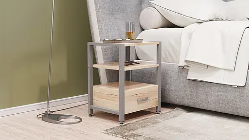 Тумба универсальная Ferrum-decor Вивьен 1/1 50x41x40 серый ДСП Дуб Сан-Марино 16мм (FRD-104152) - фото 6