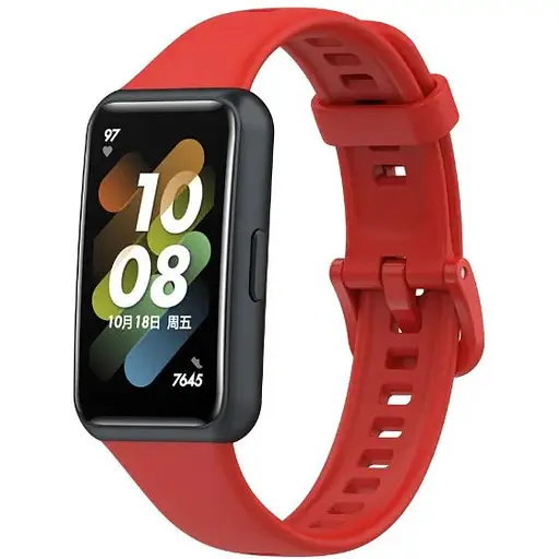 Ремінець DK для Huawei Band 7 Silicone Sport Band Classic (red) - фото 2