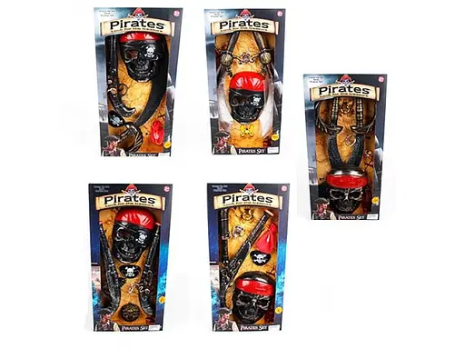 Набір пірата 8897A-131-2-3-4-5, маска, зброя, в коробці 25-51-5см (6912219101772) Микс - фото 2