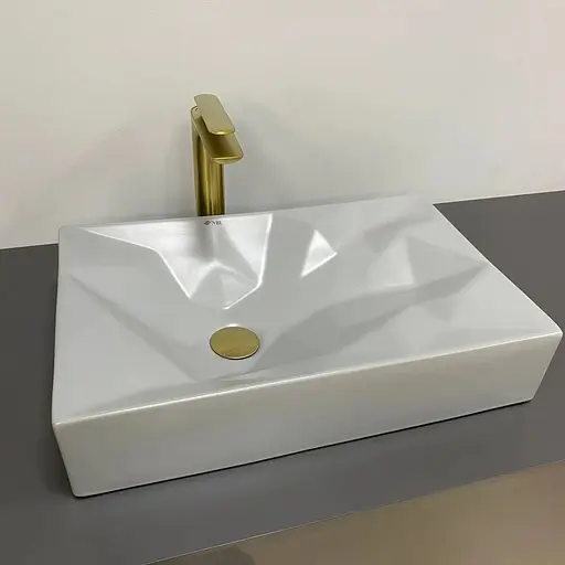 Умивальник VBI Troia M grey matt накладний VBI-016401, Сірий - фото 1