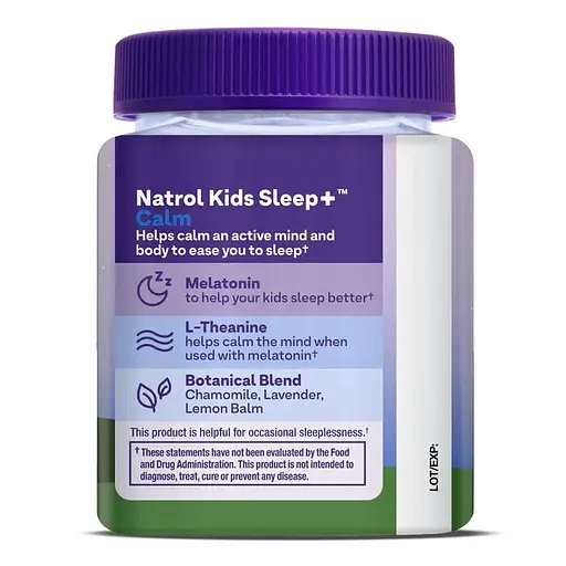 Натуральна добавка Natrol Kid's Sleep + Calm, 60 желейок - Полуниця - фото 2