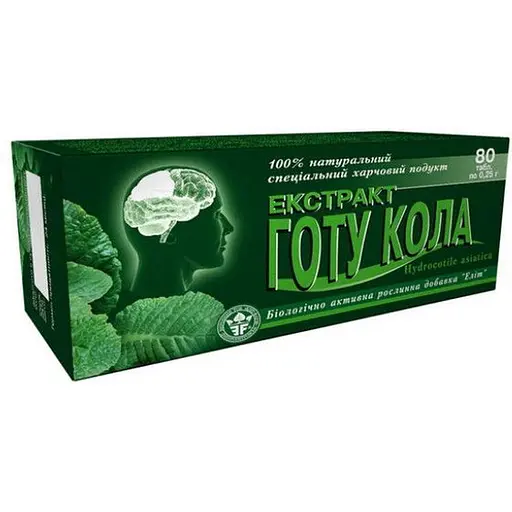 Екстракт Готу кола Elit-Pharm 80 таблеток (0.25 г) - фото 1