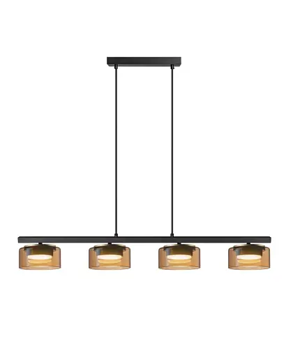 Підвісний світильник, люстра Goldlux 331311 Ofelia GX53 4x6W 4000K 660Lm IP20 бурштиновий - фото 1