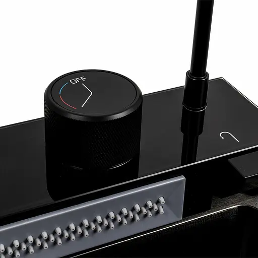 Кухонна мийка 75x45М PVD чорна Platinum Handmade Водоспад, Чорний - фото 8