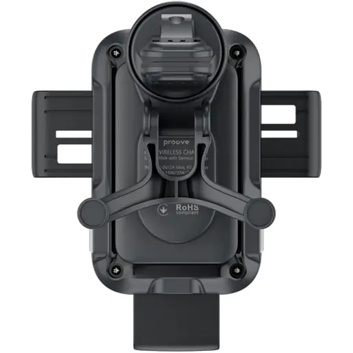 Автодержатель с беспроводной зарядкой Proove Triple Clamp 15W Black (WHTC15010001) [136215] - фото 3