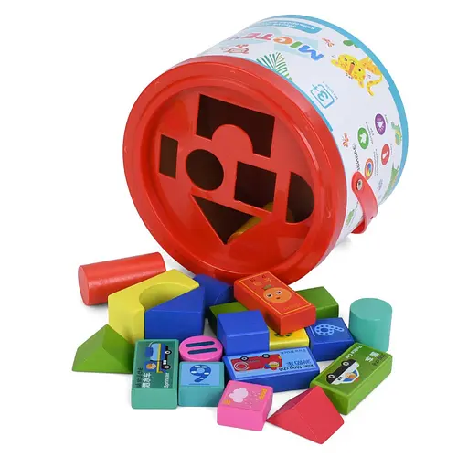 Детская деревянная игрушка "Городок №1" Limo Toy MD 0938-1, 24 блока - фото 4