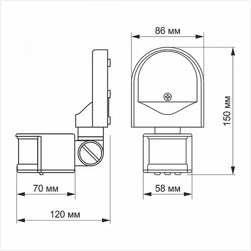 Датчик руху та освітленості Videx VL-SPW02W 220V 1200W інфрачервоний - фото 4