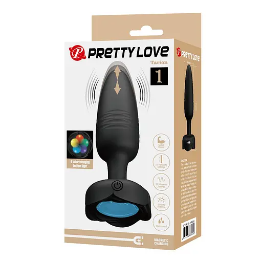 Анальна пробка Pretty Love Tarion 12.5 см (чорний) - фото 6