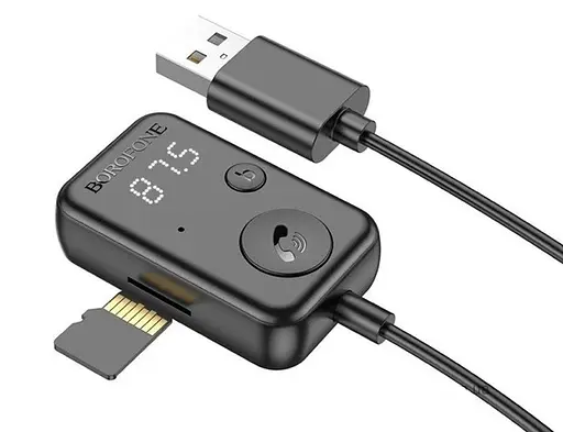 FM-модулятор BC49 Bluetooth FM transmitter Borofone BC49 Black - фото 2