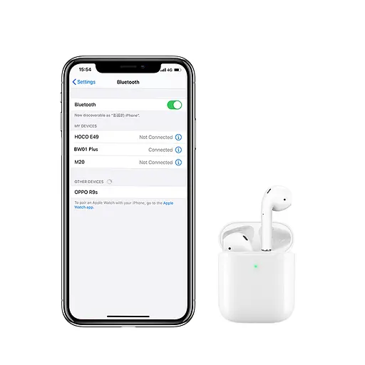 Беспроводные наушники Borofone BW01 Plus TWS белые - фото 9