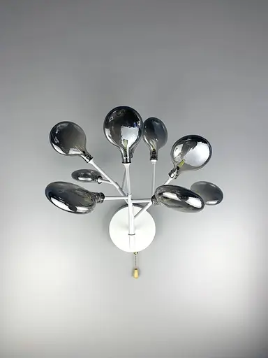 Флористичний настінний світильник у білому корпусі Арт. W 686/9 WT Line F - фото 3