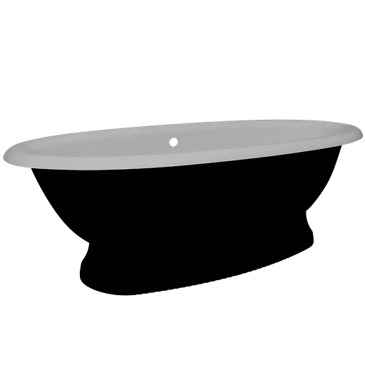 Ванна отдельностоящая глянцевая Amdcon Olmpa 180x90 черная на пьедестале из литого камня OLMPA_180_pad_BLACK_HL Черный - фото 7