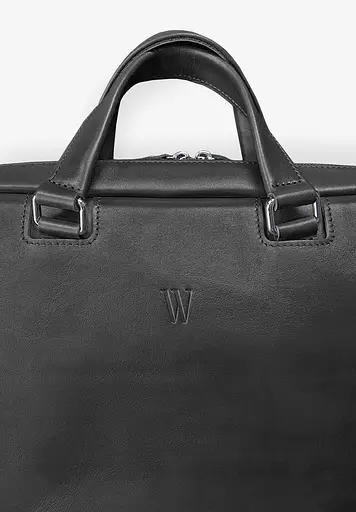 Шкіряна сумка для ноутбука Style чорна - фото 4