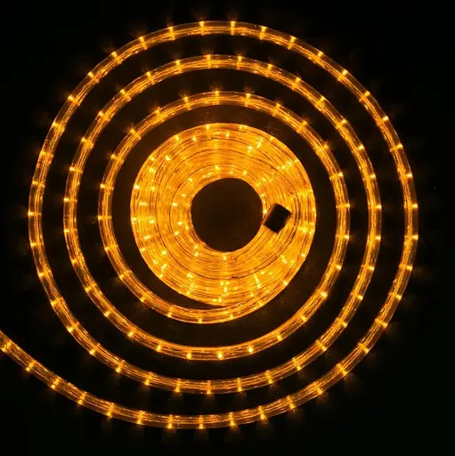 Світлодіодна гірлянда Дюралайт у шлангу 50м з перехідником Золотий - фото 8