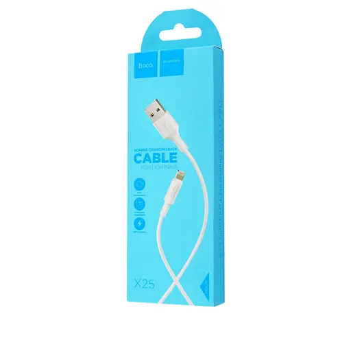 Кабель Hoco X25 Soarer charging data cable for Lightning Білий - фото 2