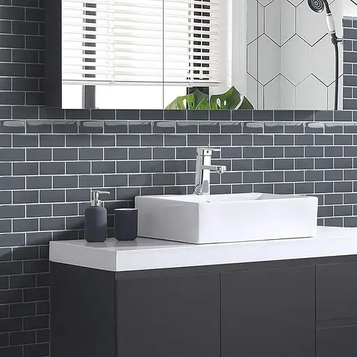 Самоклеящаяся полиуретановая плитка Wall Sticker серый кирпич 305х305х1 мм SW-00001153 - фото 4