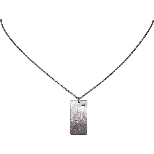 Серебряное колье Qvaliz для гравировки с фианитом. 90801262