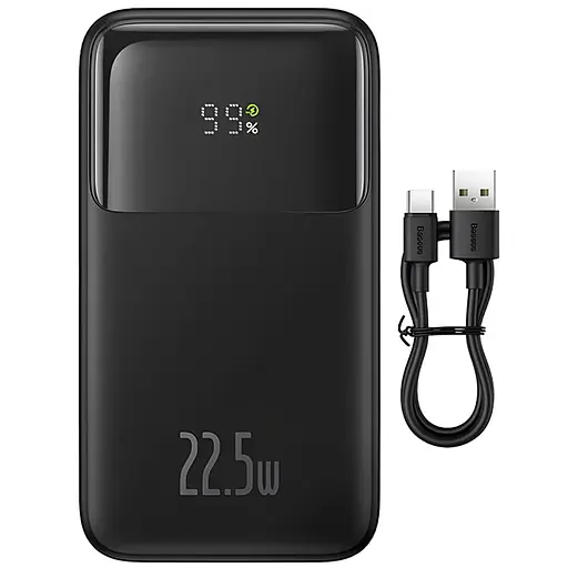 Зовнішній акумулятор Baseus Power Bank Comet Series Triple-Cable 20000mAh 22.5W (PPMD2-20) Black - фото 3