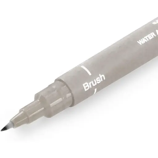 Лайнер-кисть Uni Pin Brush Fine Line светло-серый 2 мм (PINBR-200(S) LIGHT GREY) - фото 4