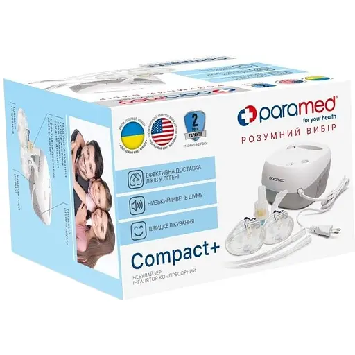 Ингалятор (небулайзер) Paramed Compact+ компрессорный - фото 4