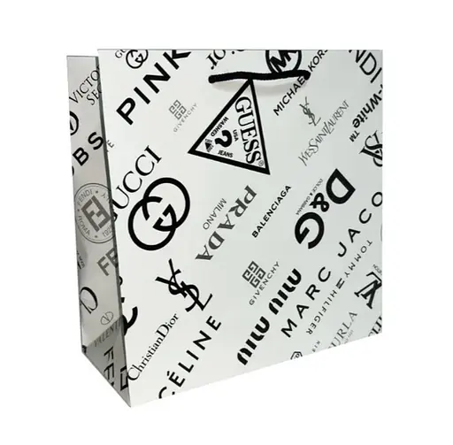 Подарунковий пакет, 150 г/м², Бренди, 23x23x10 см, 6 шт. в упаковці