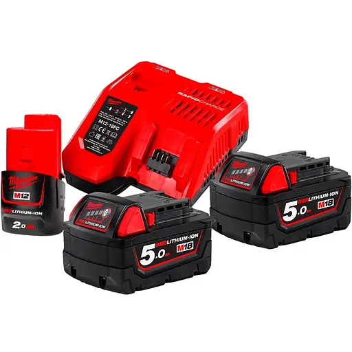 Аккумуляторы к электроинструменту + зарядное устройство для Milwaukee M18 NRG-502 (4933459217) [99378]