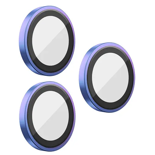 Захисне скло BlueO Metal на камеру для Apple iPhone 16 Pro/16 Pro Max/15 Pro/15 Pro Max Бузковий/Colorful