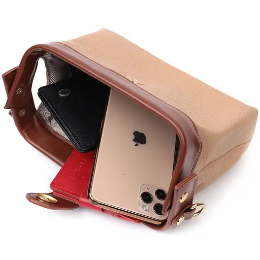 Клатч Vintage с защелкой из натуральной кожи 19.5х10х5.5 см sum0029011 - фото 8