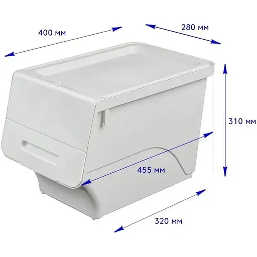 Контейнер для хранения Wall Sticker 45.5х28.5х31 см Белый SW-00002421 - фото 2