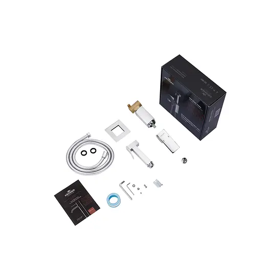 Набір гігієнічного душу прихованого монтажу Kroner KRP Bidet - C083, Хром - фото 7