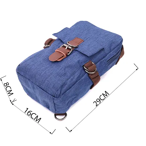 Цікава плечова сумка для чоловіків із щільного текстилю Vintage 16х29х8 см sum0028939 - фото 4