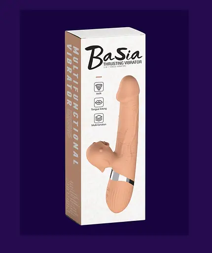 Вібратор Boss Series Basia Thrusting 24 см тілесний - фото 10