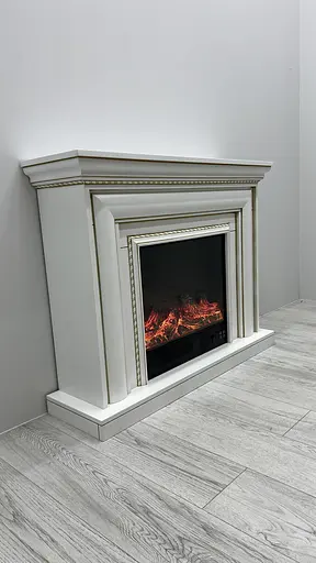 Електричний камін Elizabet Gold Bluetooth звук потріскування дров 1500Вт (10080126) - фото 5