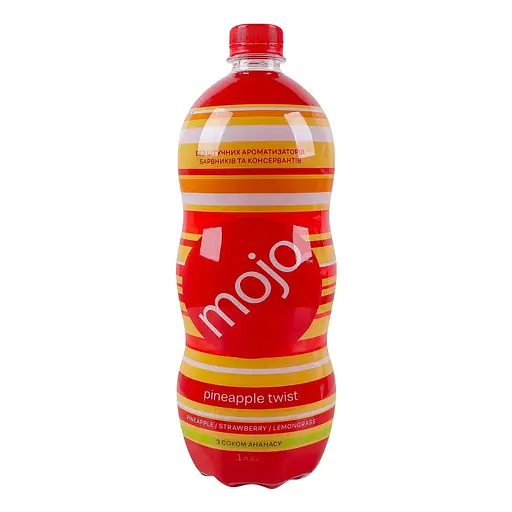 Напій безалкогольний Mojo Pineapple twist сильногазований пастеризований соковмісний з соком ананасу 1 л