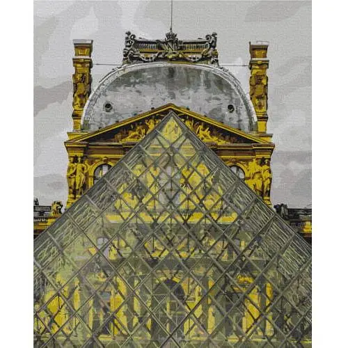 Раскраска по номерам Brushme Пирамида Лувра (40х50) (BS52517)