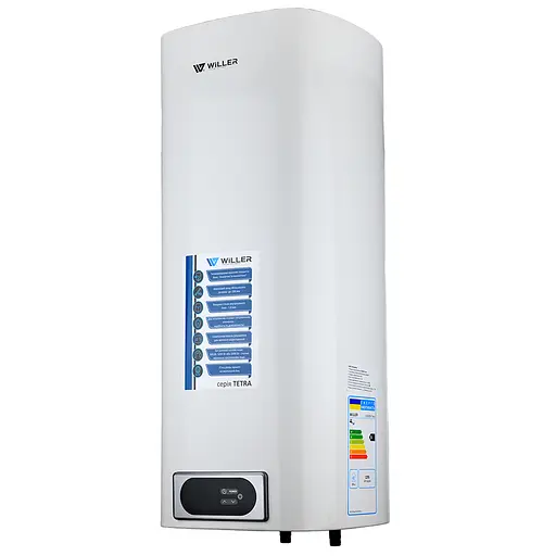 Водонагреватель Willer Tetra 2 кВт, сухой ТЭН, 50 л, прямоугольный, вертикальный, белый (EV50DRI) - фото 3