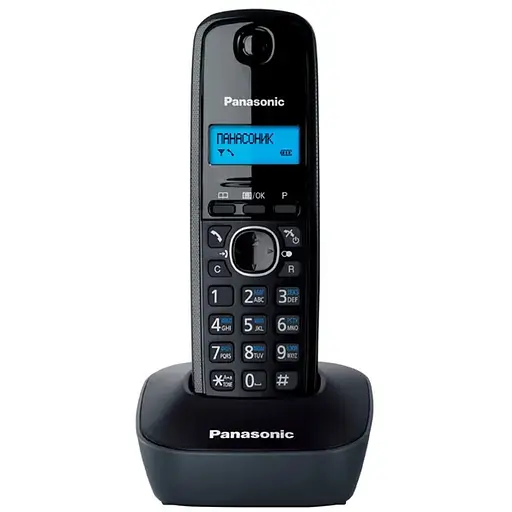 Panasonic Радіотелефон DECT KX-TG1611UAH Black Grey