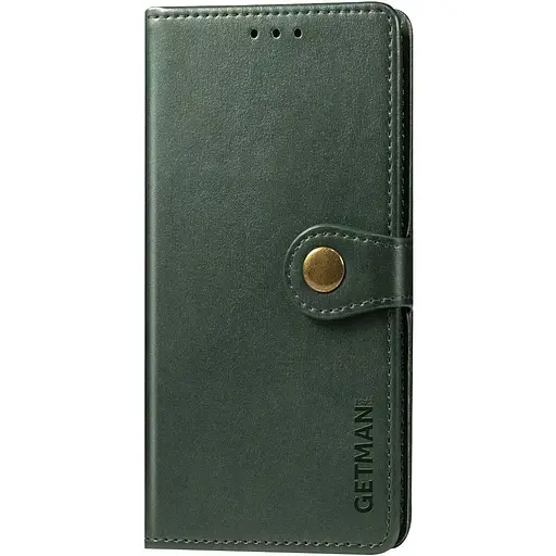 Кожаный чехол-книжка Getman Gallant PU для Tecno Spark 10 Pro Зеленый